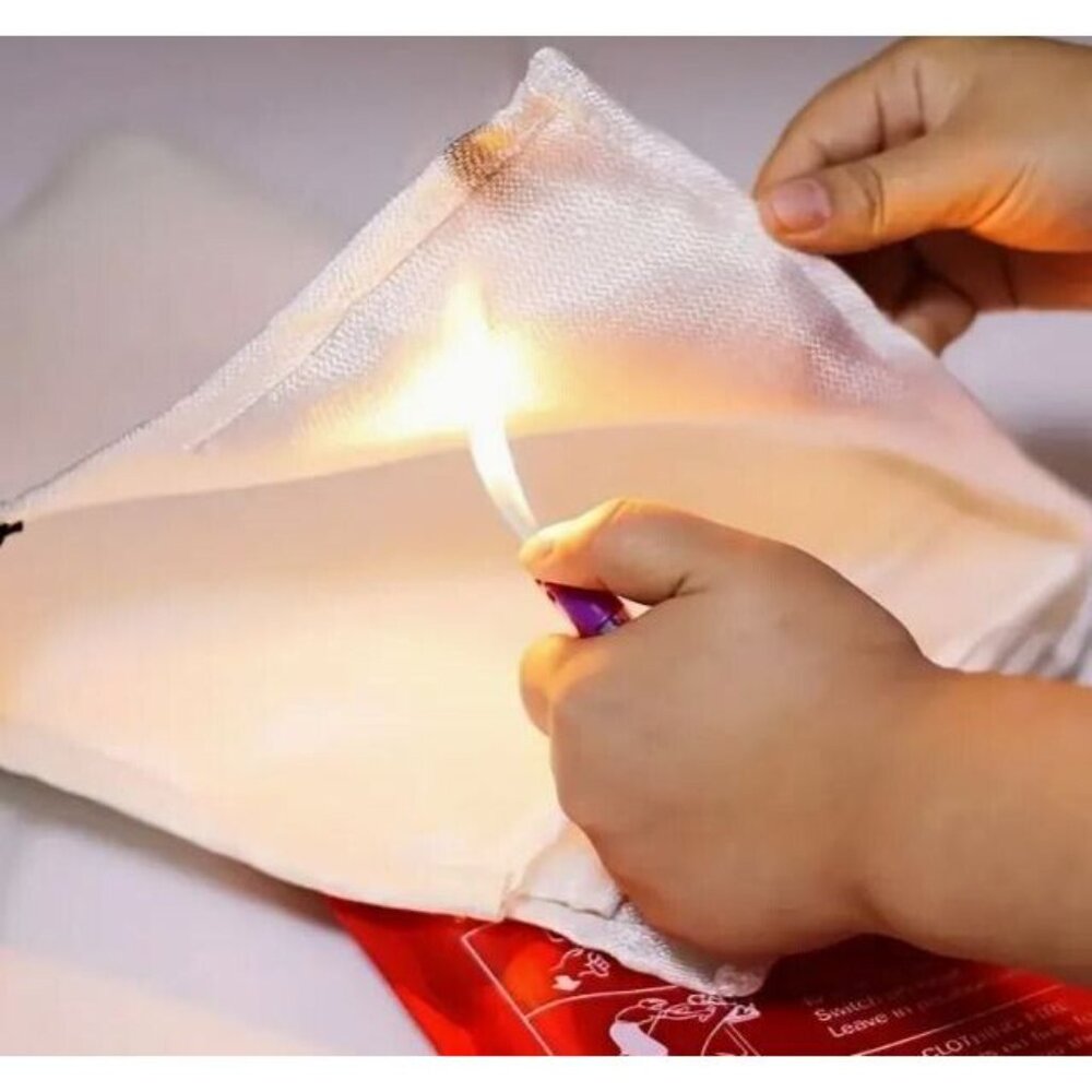 Emergency Fire Blanket 39''x39'' Reusable Ultimate Fire Defense Tool is Here - Picture 3 of 8